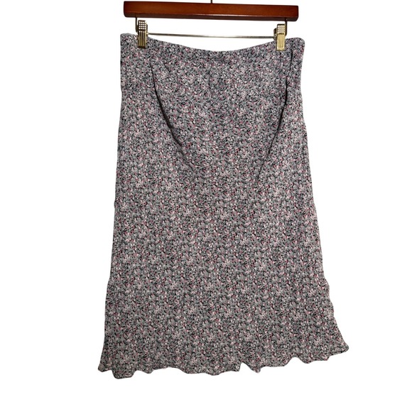 Motherhood Maternity Dresses & Skirts - Motherhood Maternity Floral Midi Skirt M Ditsy Rayon Lettuce Hem Cottagecore